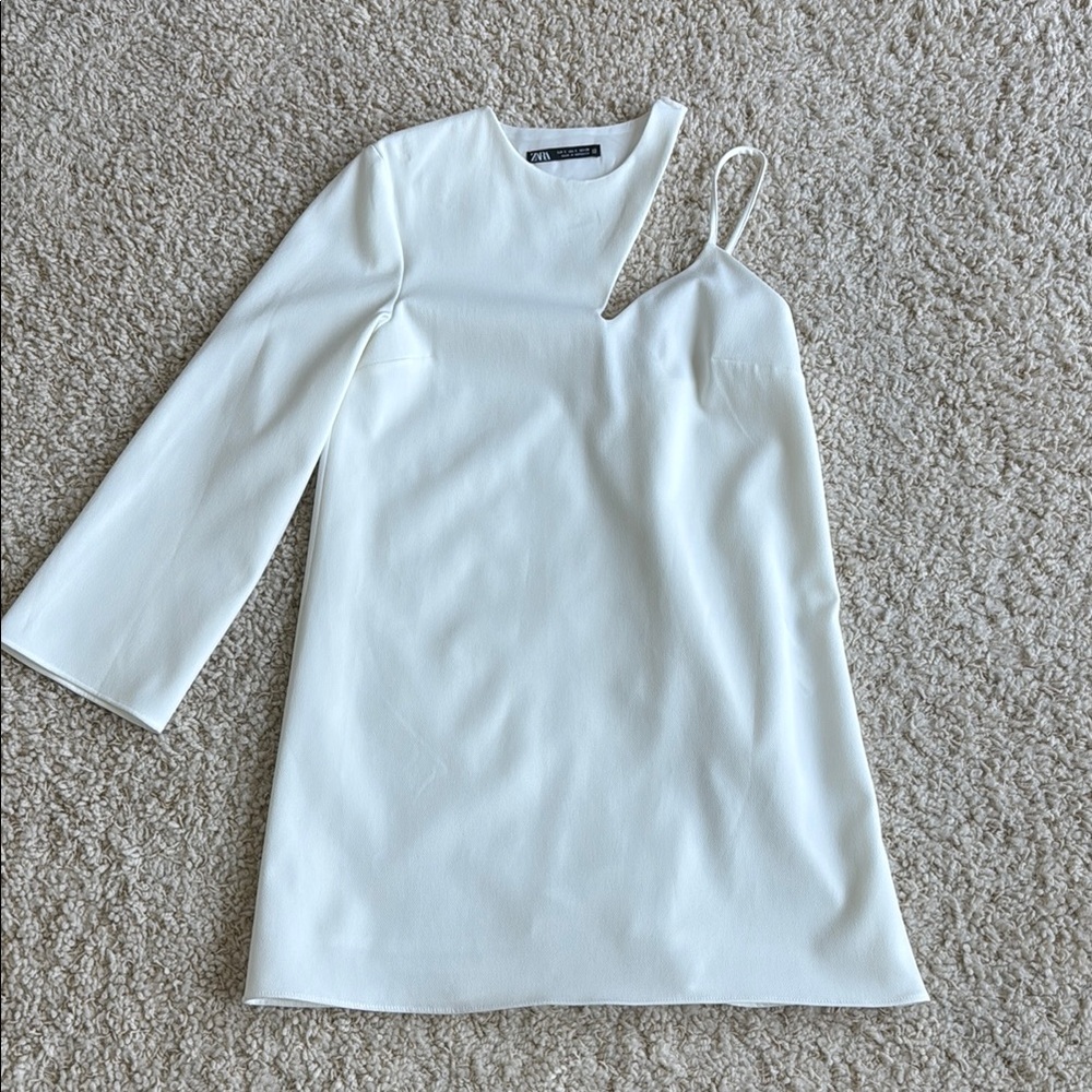 Zara Asymmetrical White Dress